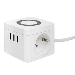 UBA-CUB-3-WC | Удлинитель "Куб" 2 гнезда 3USB 2,4А+зарядное устройство 1,3 метра 1мм2