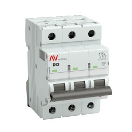 Выключатель автоматический AV-10 3P 63A (D) 10kA AVERES
