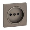 ESR10-L-022-60 EKF - Валенсия лицевая панель розетки 1-местной б/з 10 А графит с защ. штор. PROxima