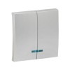 ESV10-L-123-30 EKF - Валенсия лицевая панель выключателя 2-кл. с индикатором 10А сталь PROxima