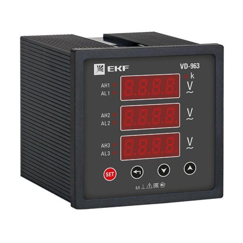 vd-963 EKF - VD-963 Вольтметр цифровой на панель (96х96) трехфазный PROxima