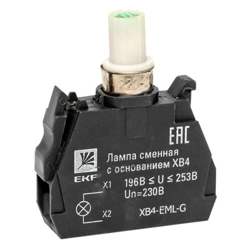 XB4-EML-G EKF - Лампа сменная c основанием XB4 зеленая 230В PROxima