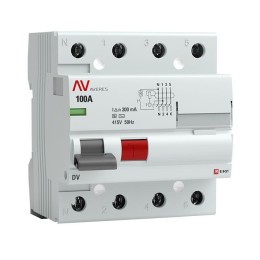 rccb-4-100-300-s-av | Устройство защитного отключения DV 4P 100А/300мА (S) EKF AVERES