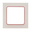 EXM-G-304-20 EKF - Стокгольм Рамка 1-местная белая с линией цвета красный PROxima