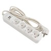 UBA16-2USB-4-02i EKF - Удлинитель "Эксперт" 4 гнезда 2 метра 13А/3,0кВт с 2 USB 2,1А ПВС 3х1 PROxima