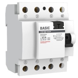 Устройство защитного отключения УЗО ВДТ-40 4P 63А/ 30мА (электронное) Basic
