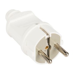 Вилка прямая с/з бел. 16А 250В PROxima
