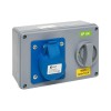 ps-1413-16-220 EKF - Розетка с блокировкой и выключателем 1413 2Р+РЕ 16А 220В IP44