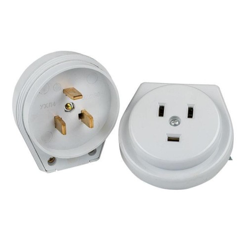 AS-250-H-02 EKF - Разъем РШ-ВШ 32А 250В 2P+PE (СУ) пластиковый бел. PROxima
