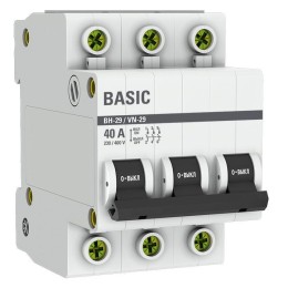 SL29-3-40-bas | Выключатель нагрузки 3P 40А ВН-29 Basic