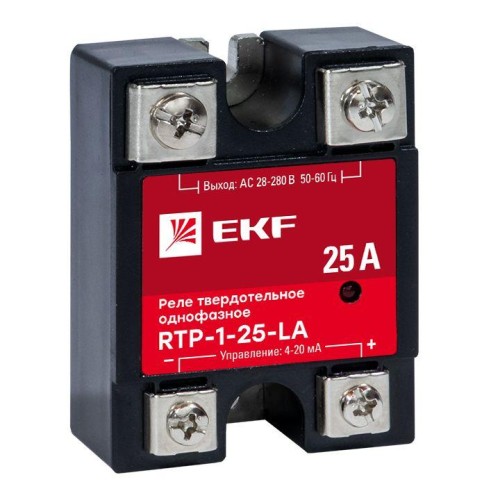 rtp-1-25-la EKF - Реле твердотельное однофазное с регулированием 4-20мА RTP-25-LA PROxima