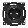 EZR16-028-20 EKF - Стокгольм Механизм Розетки 1-местной с/з 16А в/к черный с защ. штор. PROxima