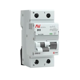 Дифференциальный автомат DVA-6 1P+N 13А (D) 100мА (AC) 6кА AVERES