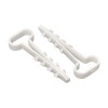 plc-cd1-6x14w EKF - Дюбель-хомут (6х14 мм) для плоского кабеля белый (100 шт.) PROxima