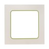 EXM-G-302-20 EKF - Стокгольм Рамка 1-местная белая с линией цвета зеленый PROxima