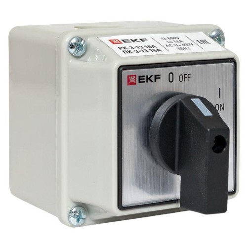pk-3-13-16 EKF - Переключатель кулачковый ПК-3-13 16А 3P "ВКЛ-ВЫКЛ" IP54 PROxima