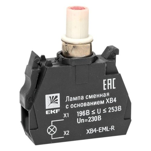 XB4-EML-R EKF - Лампа сменная c основанием XB4 красная 230В PROxima