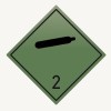 an-7-2-1 EKF - Знак для маркировки опасных грузов 2.1 "Невоспламеняющиеся, нетоксичные газы" 250х250 мм, пленка самоклеящаяся ГОСТ 19433-88