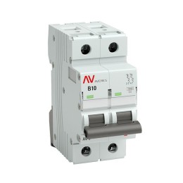 mcb10-2-10B-av | Выключатель автоматический AV-10 2P 10A (B) 10kA EKF AVERES