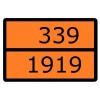 an-7-339-1919 EKF - Знак для маркировки опасных грузов "Номер ООН 339/1919" ГОСТ Р 52290-2004 300х400 мм, пленка самоклеящаяся ГОСТ 19433-88
