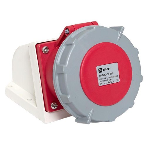 ps-1252-32-380 EKF - Розетка стационарная наружная 1252 3Р+РЕ+N 32А 380В IP67 PROxima