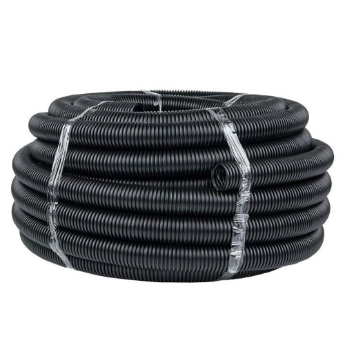 tpnd-40-t EKF - Труба гофр. ПНД тяжелая с протяжкой d40 мм (25 м) черная-Plast