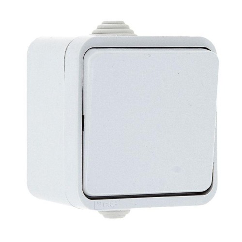 EKV10-021-10-44 EKF - Прага Выключатель 1-клавишный 10А IP44 белый
