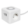 UBA-CUB-2-TC EKF - Удлинитель "Куб" 2 гнезда 2USB 2,4А+Type C + Ночник 1,3 метра 1мм2