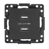 EZR16-028-10-2USB EKF - Стокгольм Механизм Розетки USB 2-местной 2,1А черный PROxima