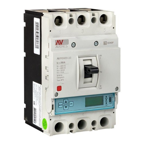 mccb-23-250H-6.0-av EKF - Автоматический выключатель AV POWER-2/3 250А 100kA ETU6.0 AVERES

