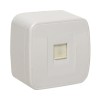 EGK01-035-10 EKF - Минск Розетка RJ-45 1-местная, ОП 1А, 120В, белая Basic
