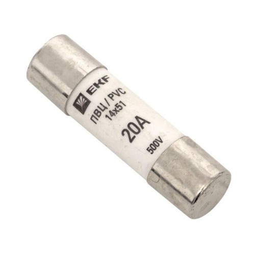 pvc-14x51-20 EKF - Плавкая вставка цилиндрическая ПВЦ (14х51) 20А 