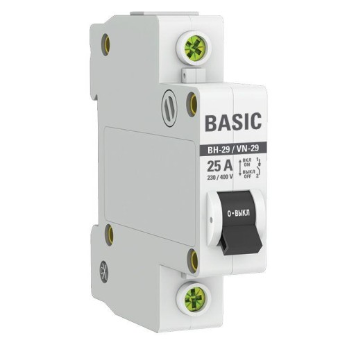 SL29-1-25-bas EKF - Выключатель нагрузки 1P 25А ВН-29 Basic