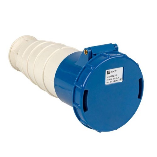 ps-233-63-220 EKF - Розетка переносная 233 2Р+РЕ 63А 220В IP67 PROxima