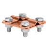 lp-55611-cu EKF - Зажим контрольный прут-прут (пластина 57x57мм) Cu PROxima
