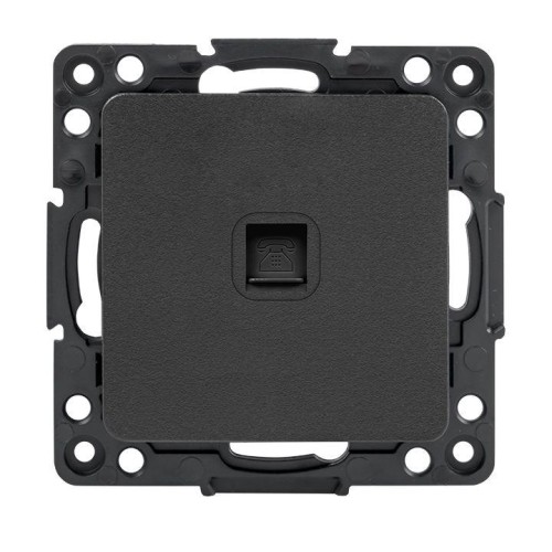 EZT01-034-10 EKF - Стокгольм Механизм Розетки Phone 1-местной винтовые клеммы черный PROxima

