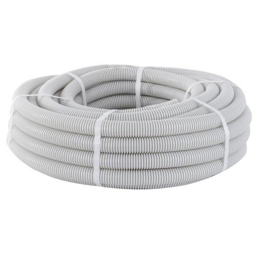 tg-z-25-10m EKF - Труба гофр. ПВХ с протяжкой d25 мм (10 м) серая-Plast