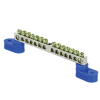 sn1-63-14-2 EKF - Шина "0" N (6x9мм) 14 отв. цинк 2 синих угловых изолятора PROxima