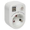 SB-01 EKF - Розеточный блок SB-01 (розетка 2P+E 16А, 2 USB разъема 5V 2,1A) PROxima