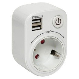 Розеточный блок SB-01 (розетка 2P+E 16А, 2 USB разъема 5V 2,1A) PROxima