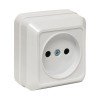 ENR10-022-10 EKF - Рим Розетка 1-местная 10А без заземления белая