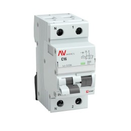 Дифференциальный автомат DVA-6 1P+N 25А (D) 100мА (A) 6кА AVERES