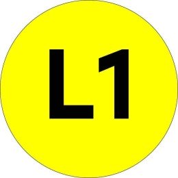 Наклейка "L1" d=20мм PROxima

