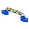 sn1-63-12-2 EKF - Шина "0" N (6x9мм) 12 отв. цинк 2 синих угловых изолятора PROxima