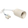 LHP-E27-w-p EKF - Патрон Е27 подвесной с клеммной колодкой пласт бел. индивидуальный пакет
