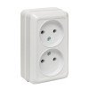 ENR10-102-10 EKF - Рим Розетка 2-местная 10А без заземления белая