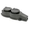 RPS-018-16-230-44 EKF - Роз. (колодка) двухмест. с защит. крышками каучуковая 230В 2P+PE 16A IP44 Марс