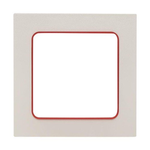 EXM-G-304-20 EKF - Стокгольм Рамка 1-местная белая с линией цвета красный PROxima
