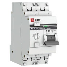 Дифференциальный автомат АД-32 1P+N 40А/30мА (тип А) PROxima
