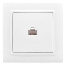 ERK01-035-10 | Минск Розетка RJ-45 1-местная СП белая EKF Basic